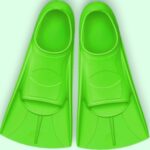 Chân vịt bơi xanh lá cây