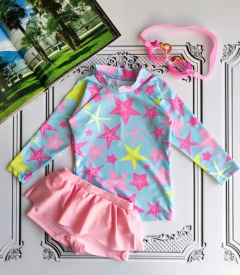Đồ Bơi Trẻ Em – Bộ Đồ Bơi Giả Váy Hoạ Tiết Ngôi Sao
