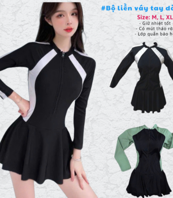 Bộ Liền Váy Tay Dài