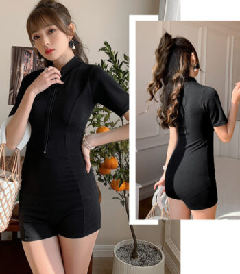 Đồ bơi nữ liền thân free size 37-60kg #9977 – Đen